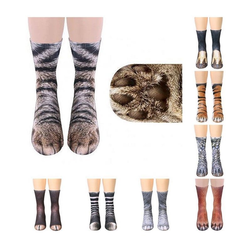NDLBS Funny Gifts Crazy Novelty 3D Animal Paw Socks - Gag Christmas Gifts & Stocking Stuffers for Adults, Women, Men & Teens - Image 3